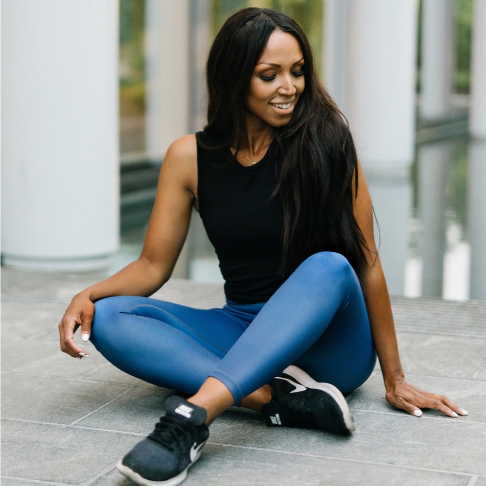 Blue Metallic Light n Tight Leggings